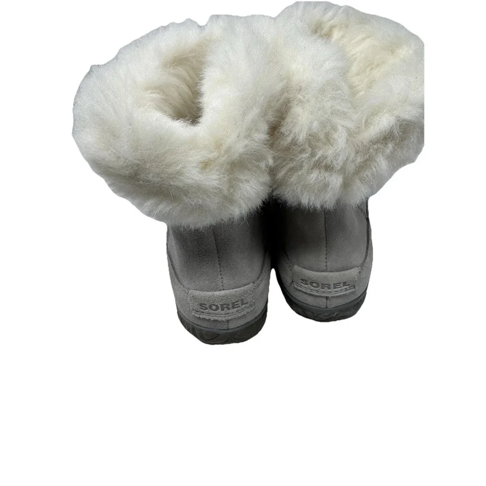 🔥SOREL 🩶Women's Nakiska Rubber Bottom Winter Boot.‎ Suede Fur Lined Sz6 $109